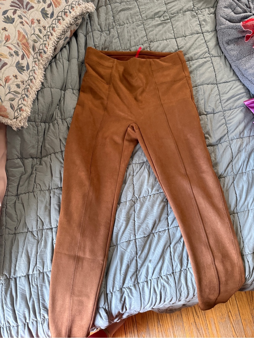 SPANX Brown Fleece-Lined Leggings